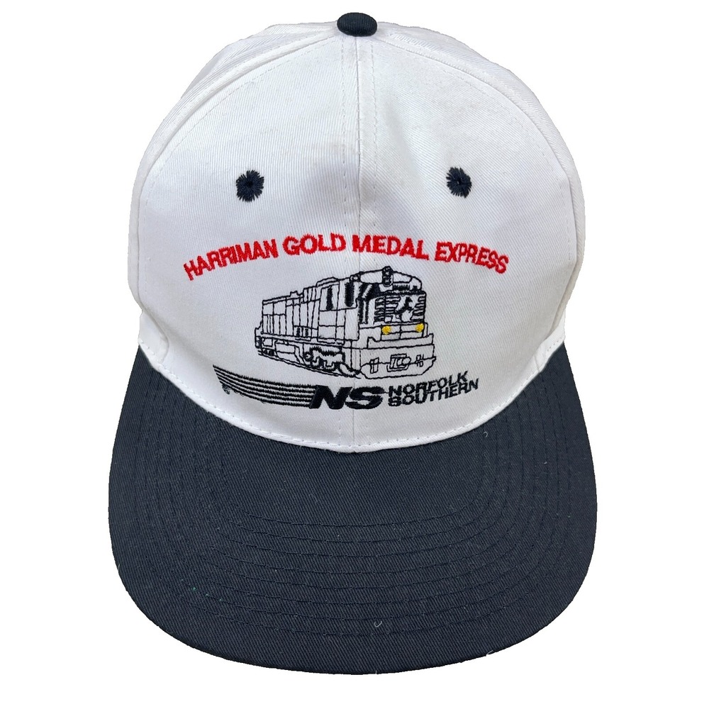 Vintage Norfolk Southern Trucker Hat Cap Railroad Railway Harriman Medal 90s AA2